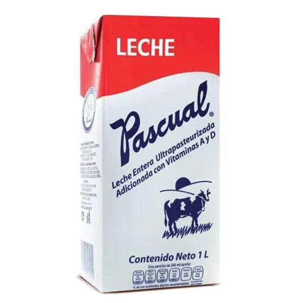 Leche Entera 1 Litro, Pascual.